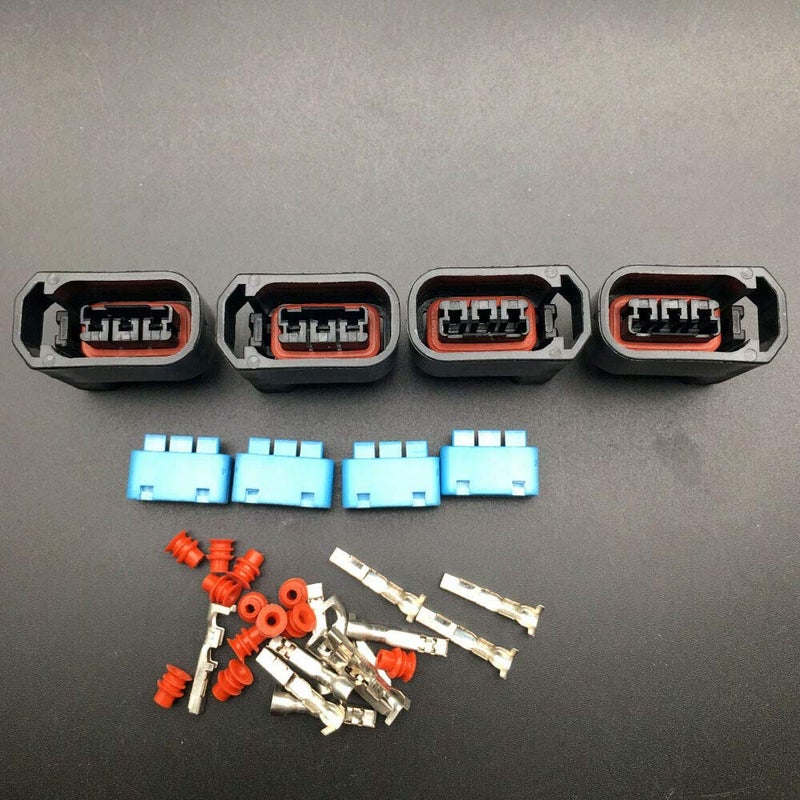 LIZAPUS 4PCS Compatible with Honda S2000 F20 F22 3-Pin Ignition Coil Pack Connector Plug Housing - Image 1